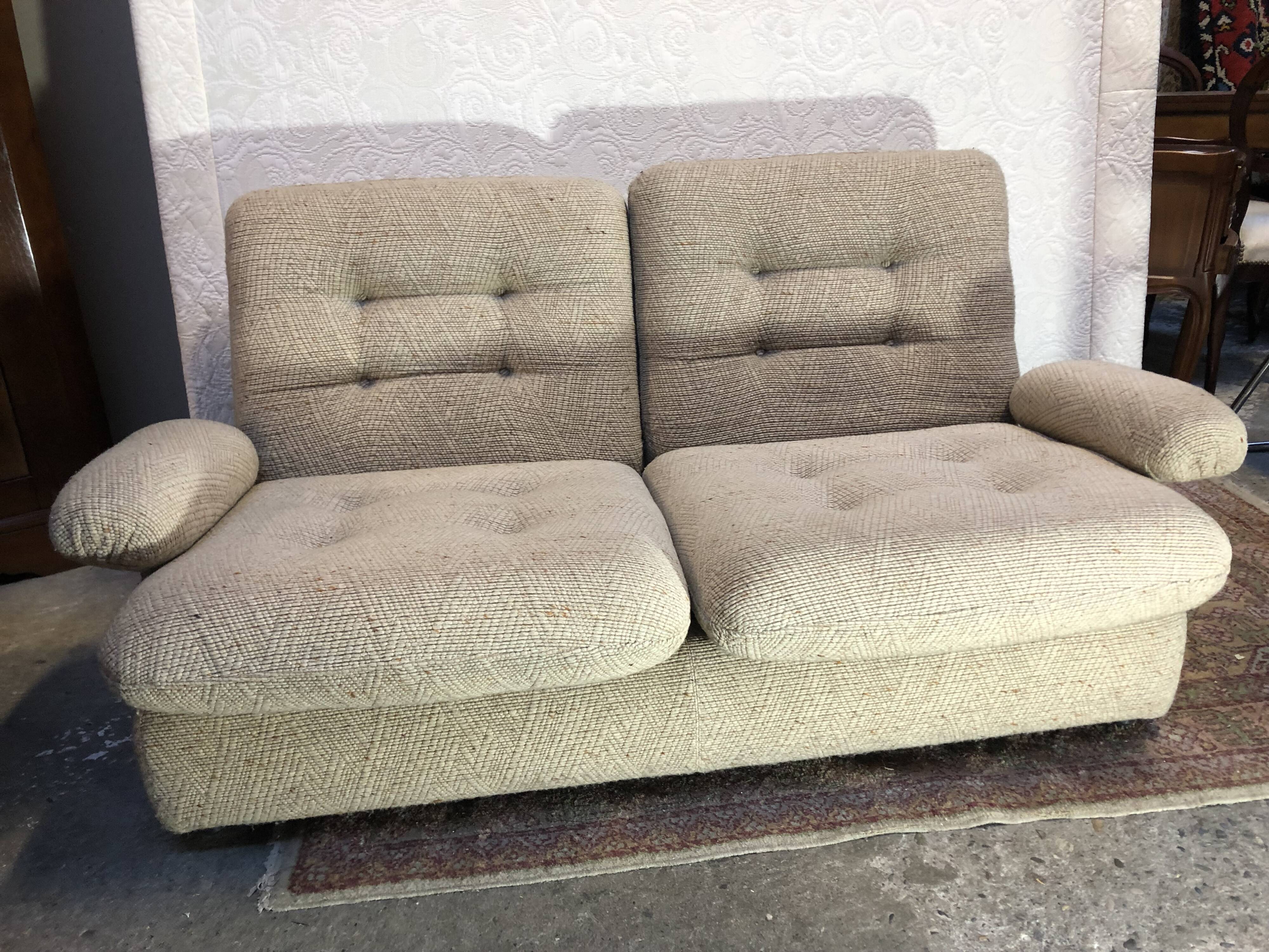 sofa 2 places fabrics steiner 1970
