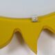 Vintage "sun" ceiling light Massive Belgium in opaline glass and lacquered wood.