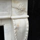 Louis XVI style fireplace in white Carrara marble circa 1880