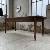 Farmhouse table in oak and walnut 2m