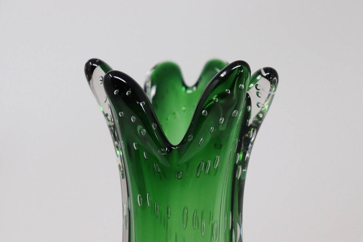 Murano Green Vase, Italy 1960s
