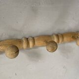 Antique wooden wall coat rack