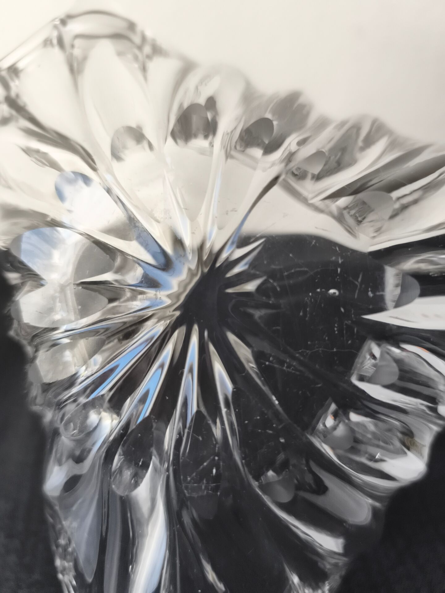 Vase or centrepiece, stretched crystal, 1960s.