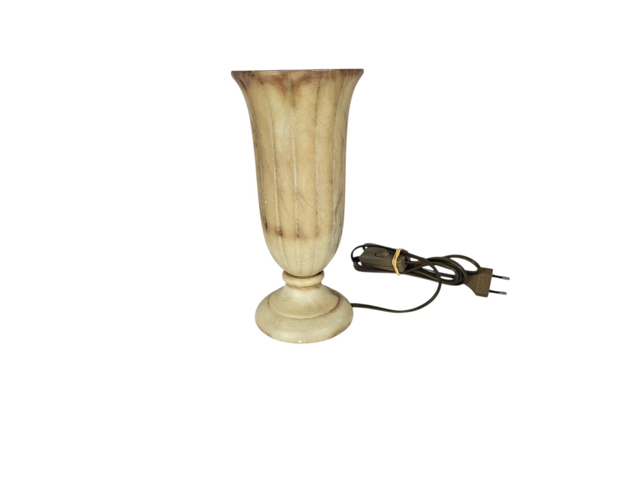 A. Pegasan S.L. - alabaster - Spain - chalice table lamp - 80's