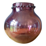 Large blown glass ball vase Biot