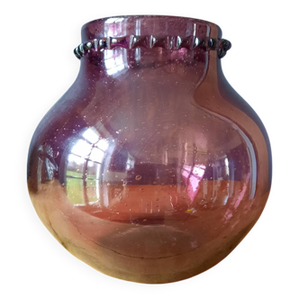 Grand vase boule verre soufflé Biot