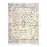 Tapis vintage persan fait main en laine et coton beige, années 1970