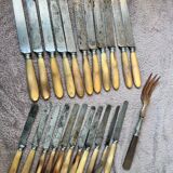 Silver-plated metal steel knives horn ALLEZ FRÈRES