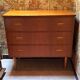 Commode 3 tiroirs scandinave en teck, 1970