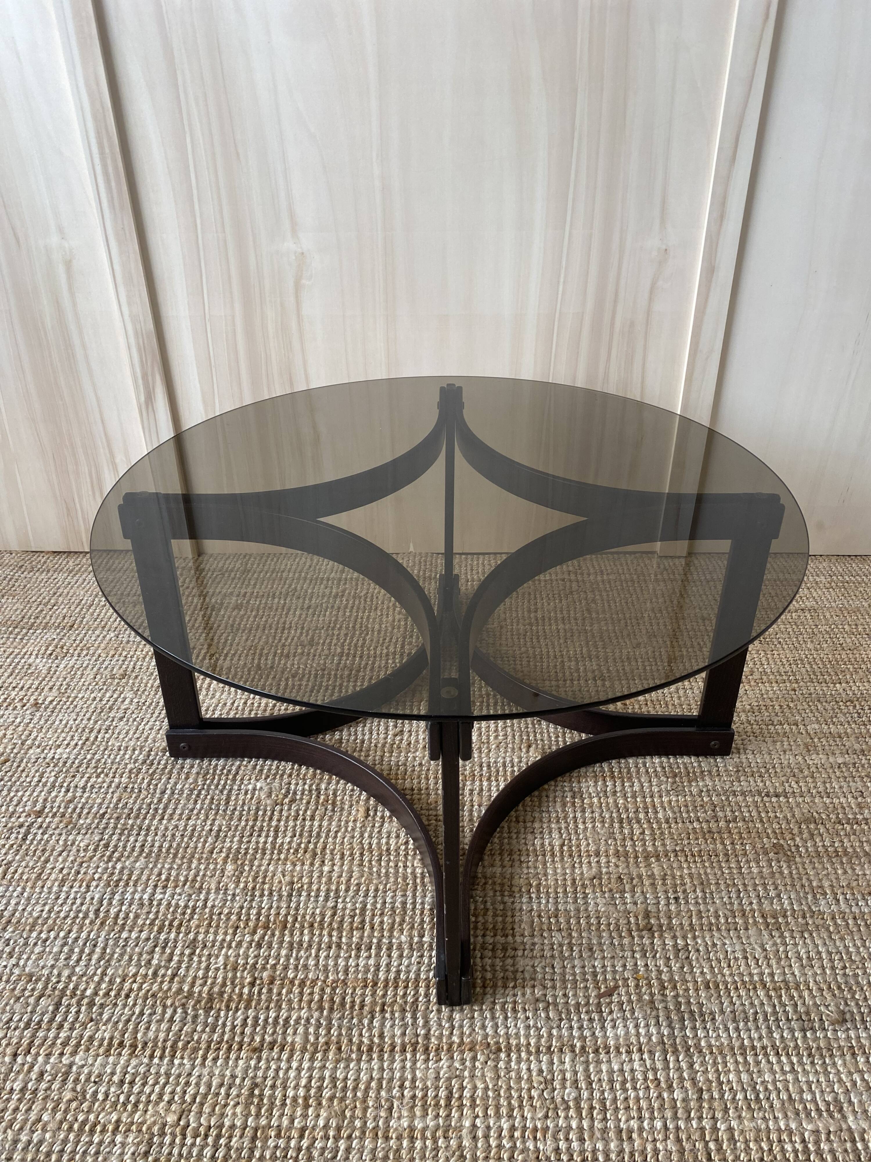 Glass & wood coffee table - Ingmar Relling