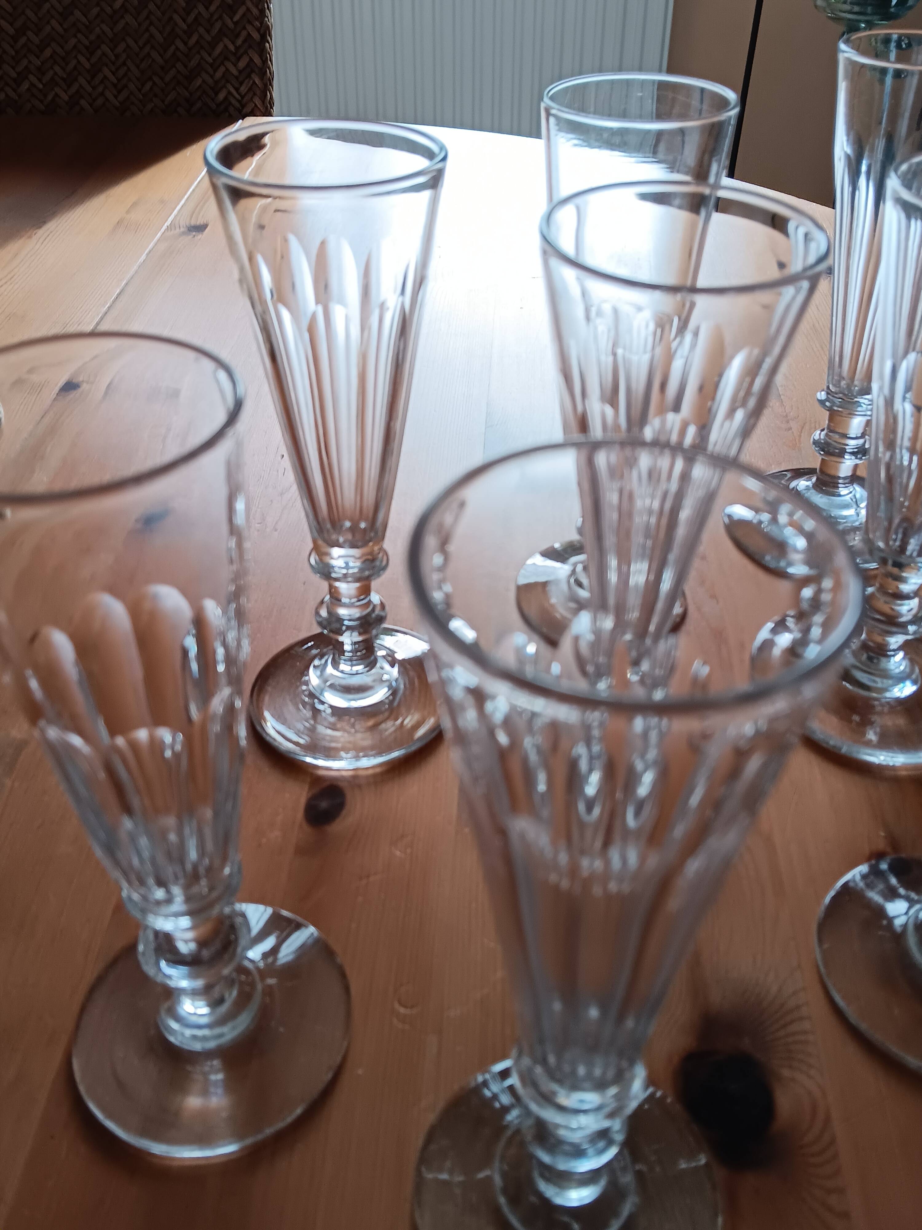 Antique champagne flutes