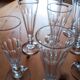 Antique champagne flutes