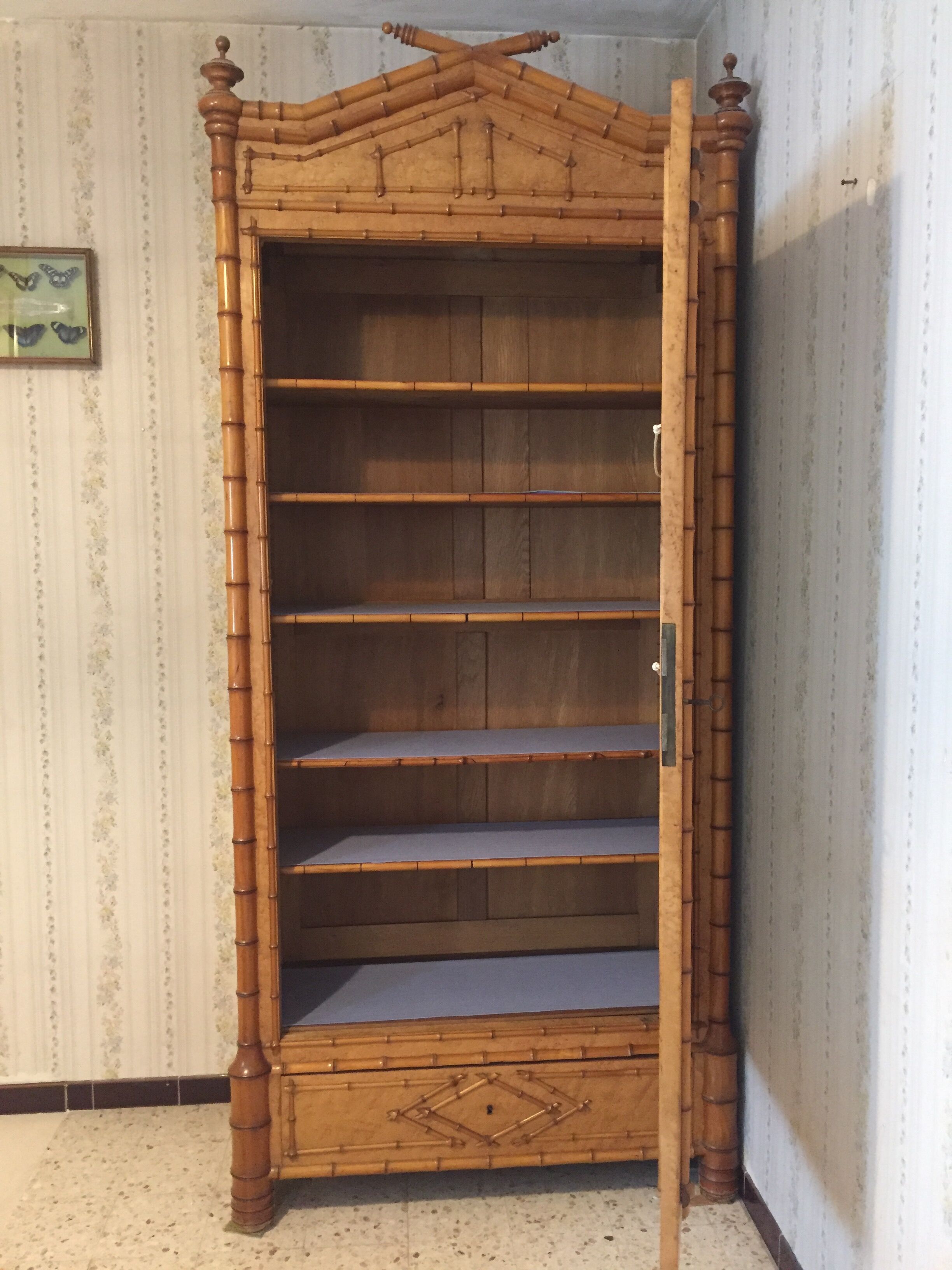 Ice cabinet bamboo collection circa 1870 Napoleon III