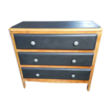 Commode trois tiroirs vintage relookée