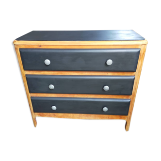 Commode trois tiroirs vintage relookée