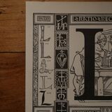 Lithographie sur la lettre L