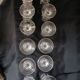 12 antique crystal champagne flutes