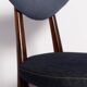 Chaise cœur en denim bleu moyen et foncé, milieu du 20ème siècle, Europe