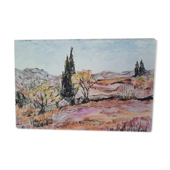Tableau paysage provençal