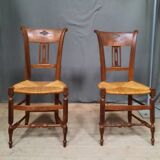 Pair of chair straws directoire