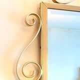 Miroir laiton doré 50s. Vintage. Hollywood Regency