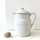 Pitcher covered porcelain Grigny XIXth stamped P.Precious