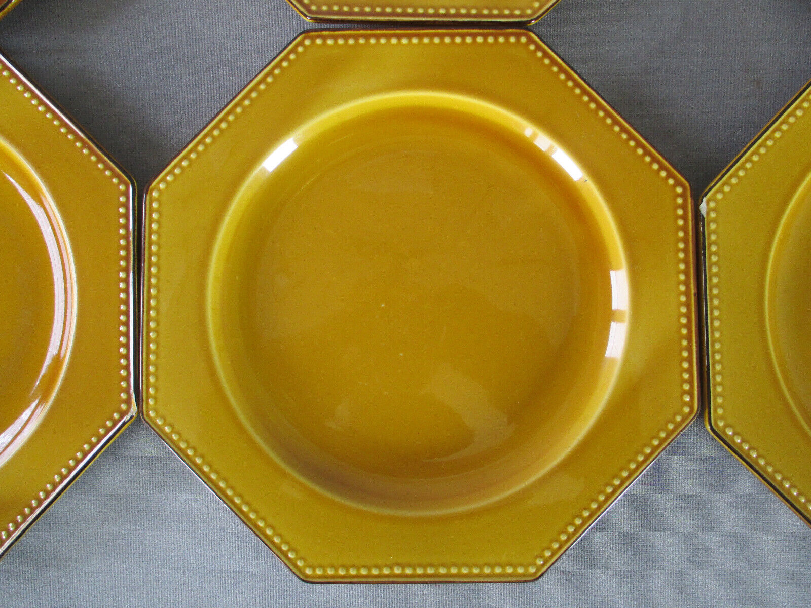 6 Poet Laval beaded octagonal plates