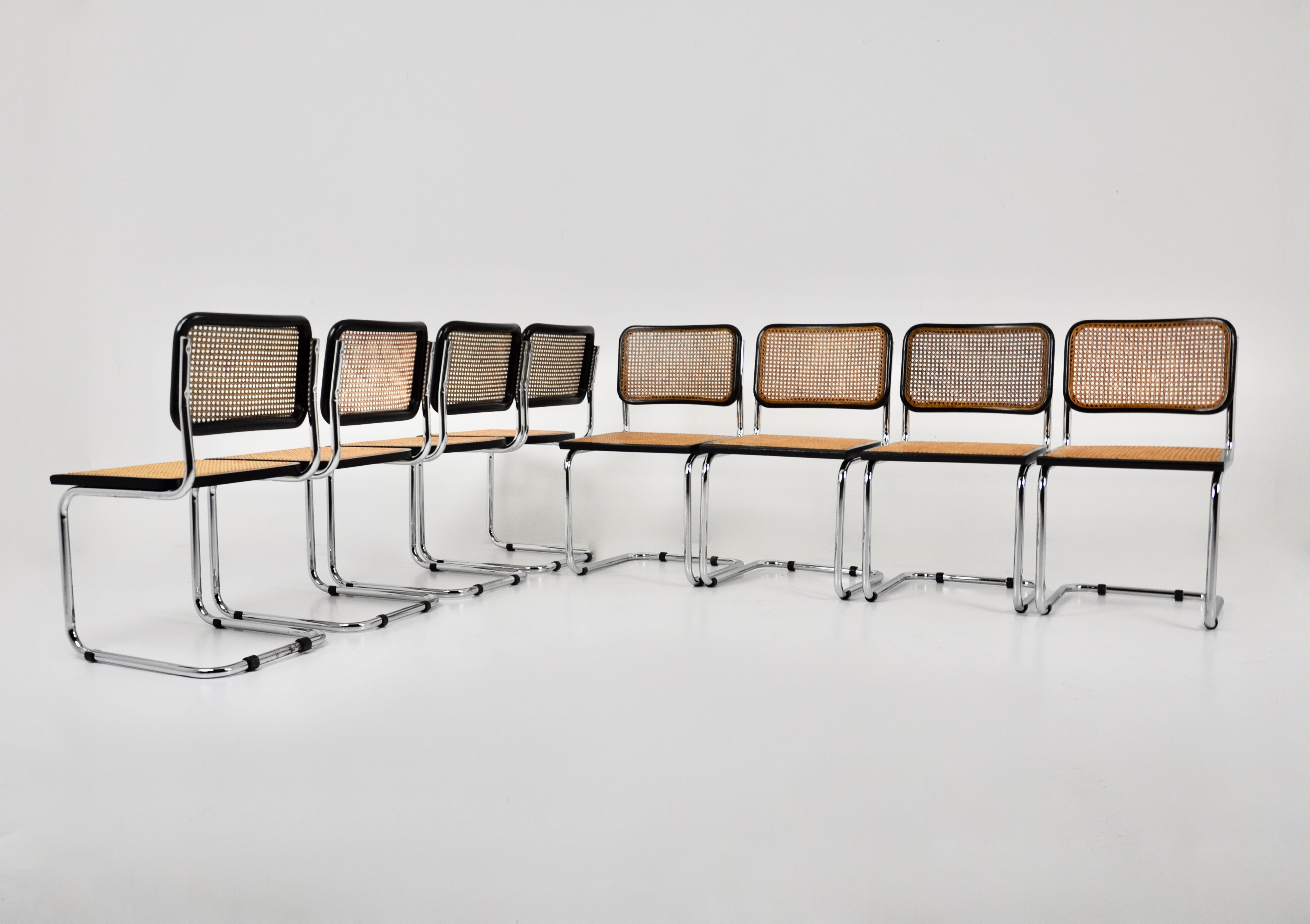 B32 dining chairs by Marcel Breuer set of 8