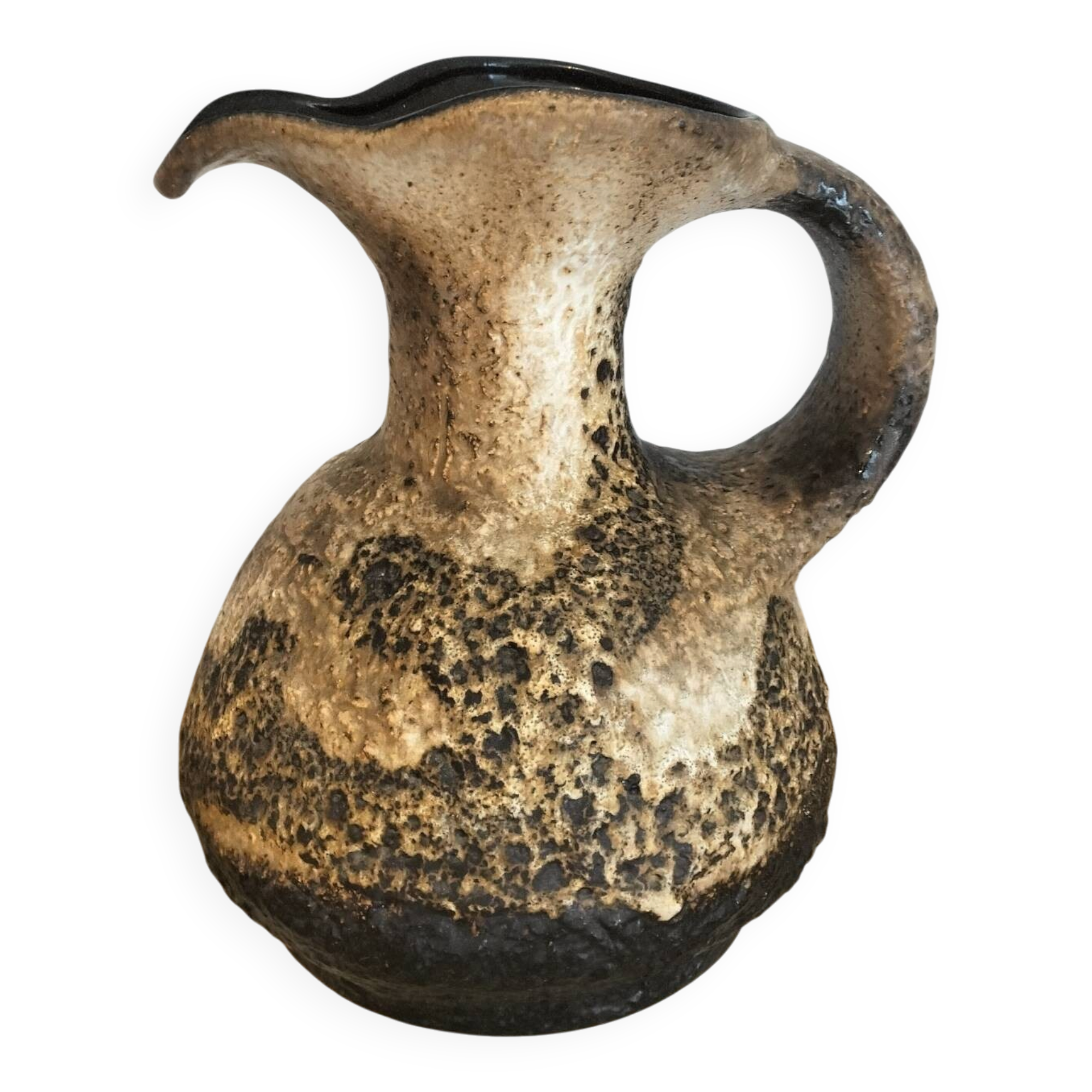 Ceramic vase-pitcher Fat Lava, attributed to Bay Keramik, Germany