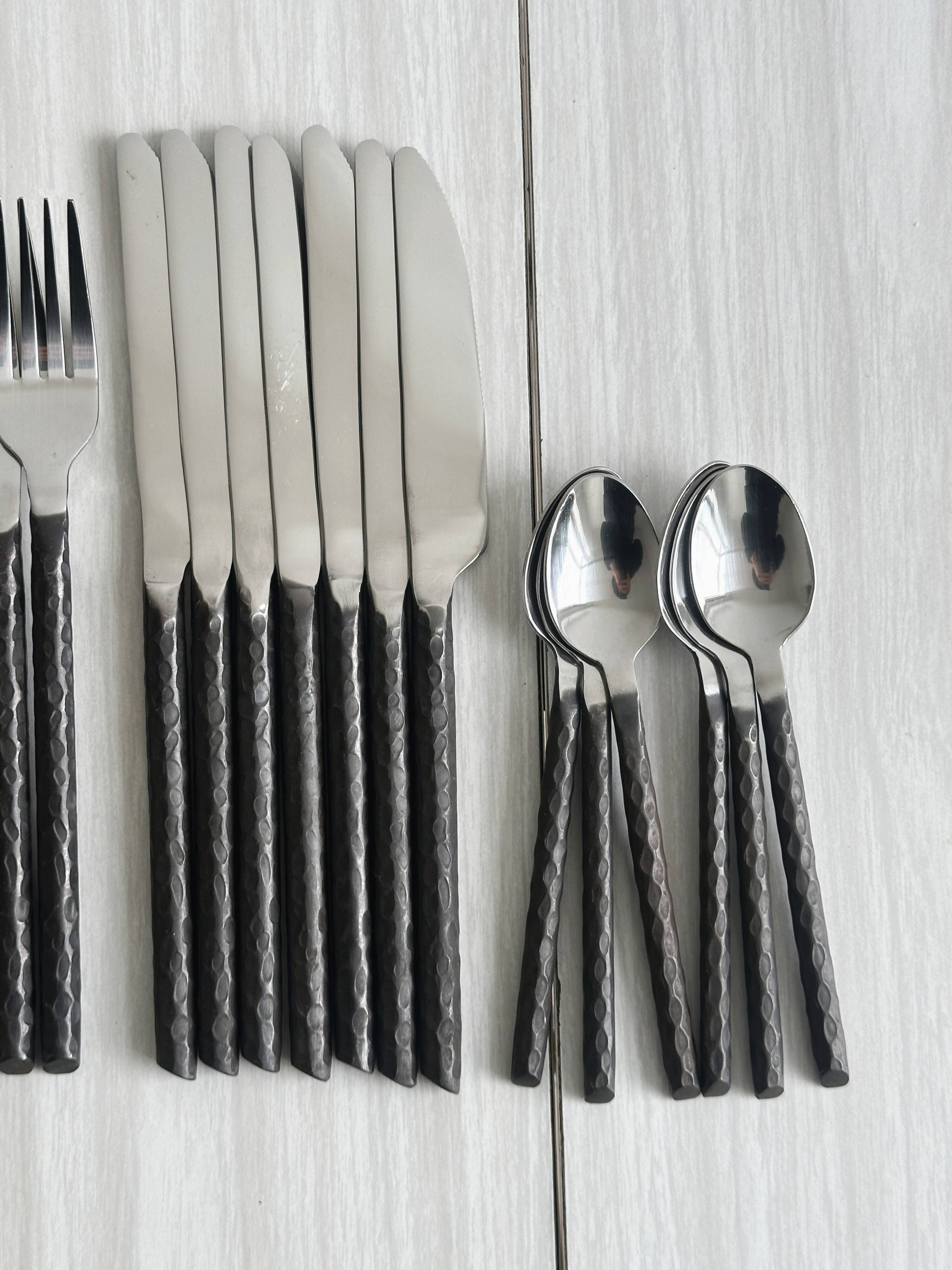 wrought metal cutlery set