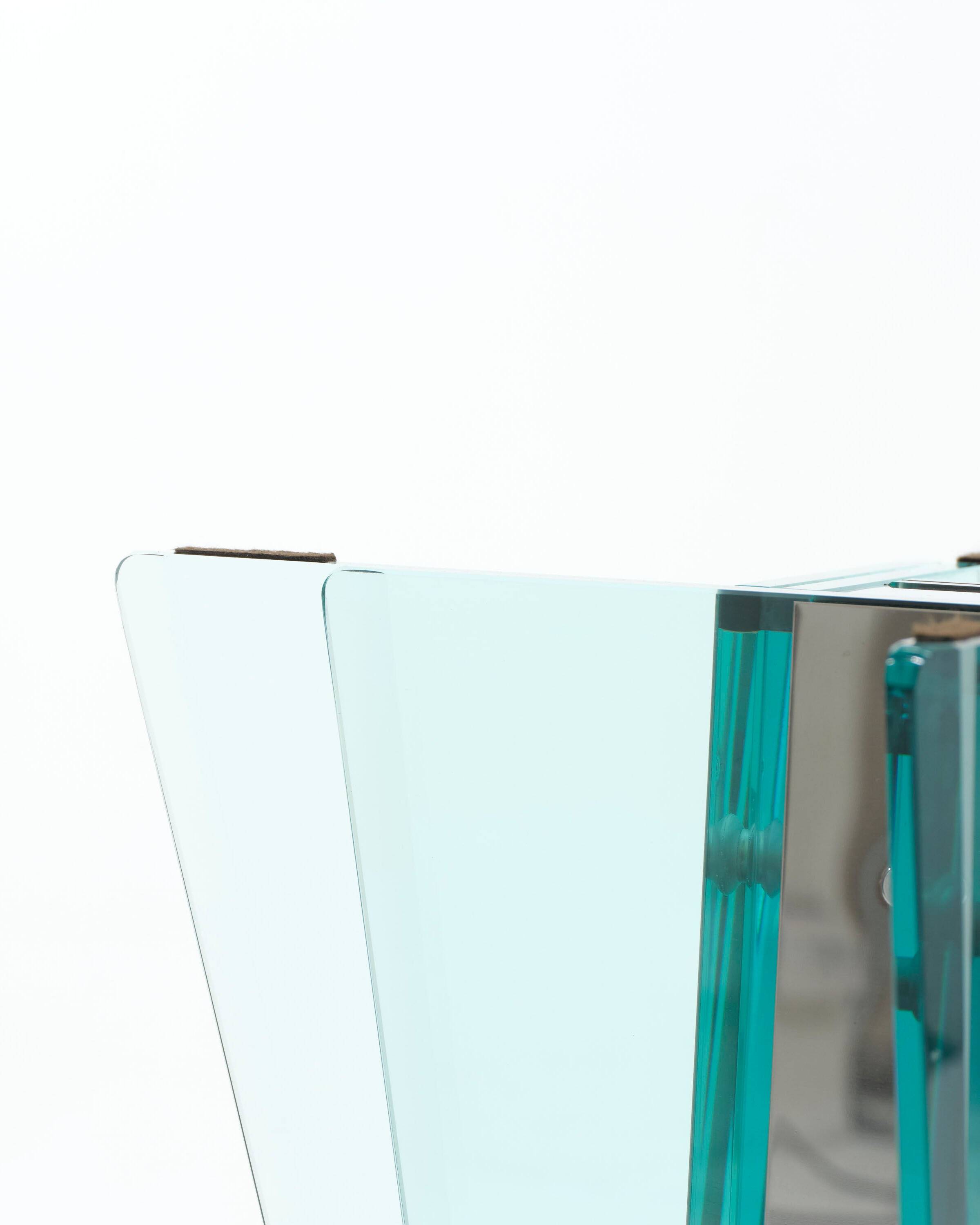 Table en verre pietro chiesa, 1970s