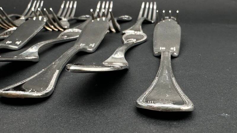 Christofle, Malmaison model, set of 8 fish cutlery.
