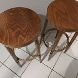 Pair of vintage bar Baumann stools 1970s