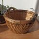 Vintage woven rattan basket - Traditional Asian wickerwork