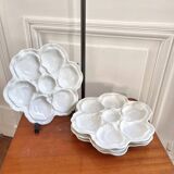 4 Limoges porcelain oyster plates