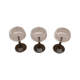 Set de 3 verres sur pied tige noire