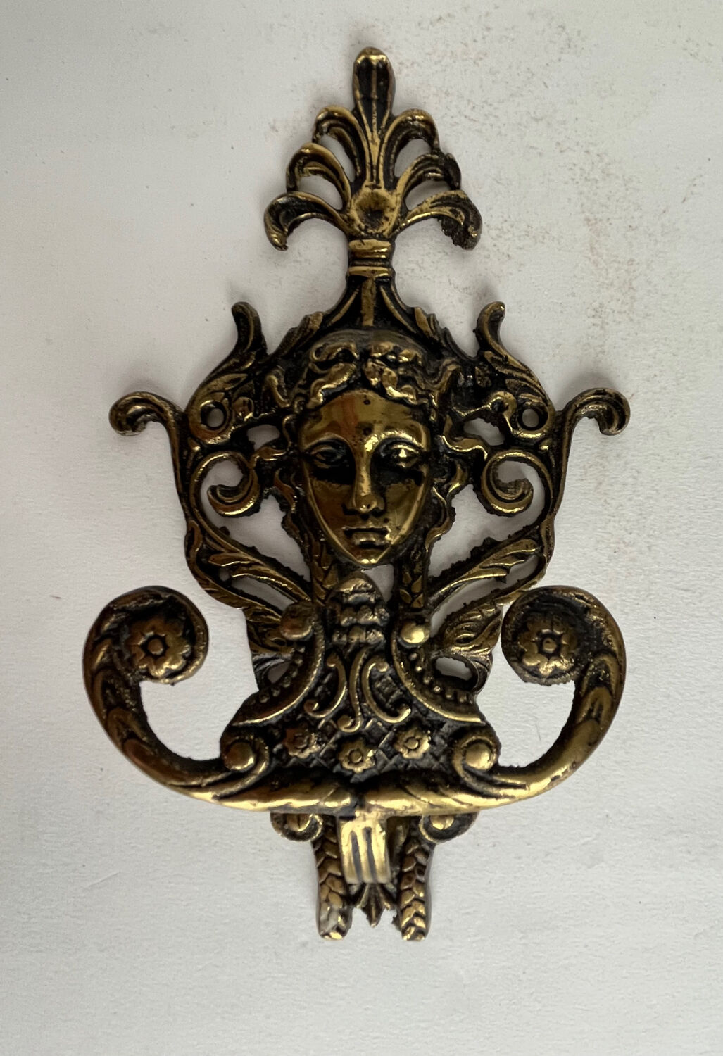 Antique hook in gilded bronze