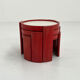 Set of 3 red nesting tables by Gianfranco Frattini for Cassina, 1970