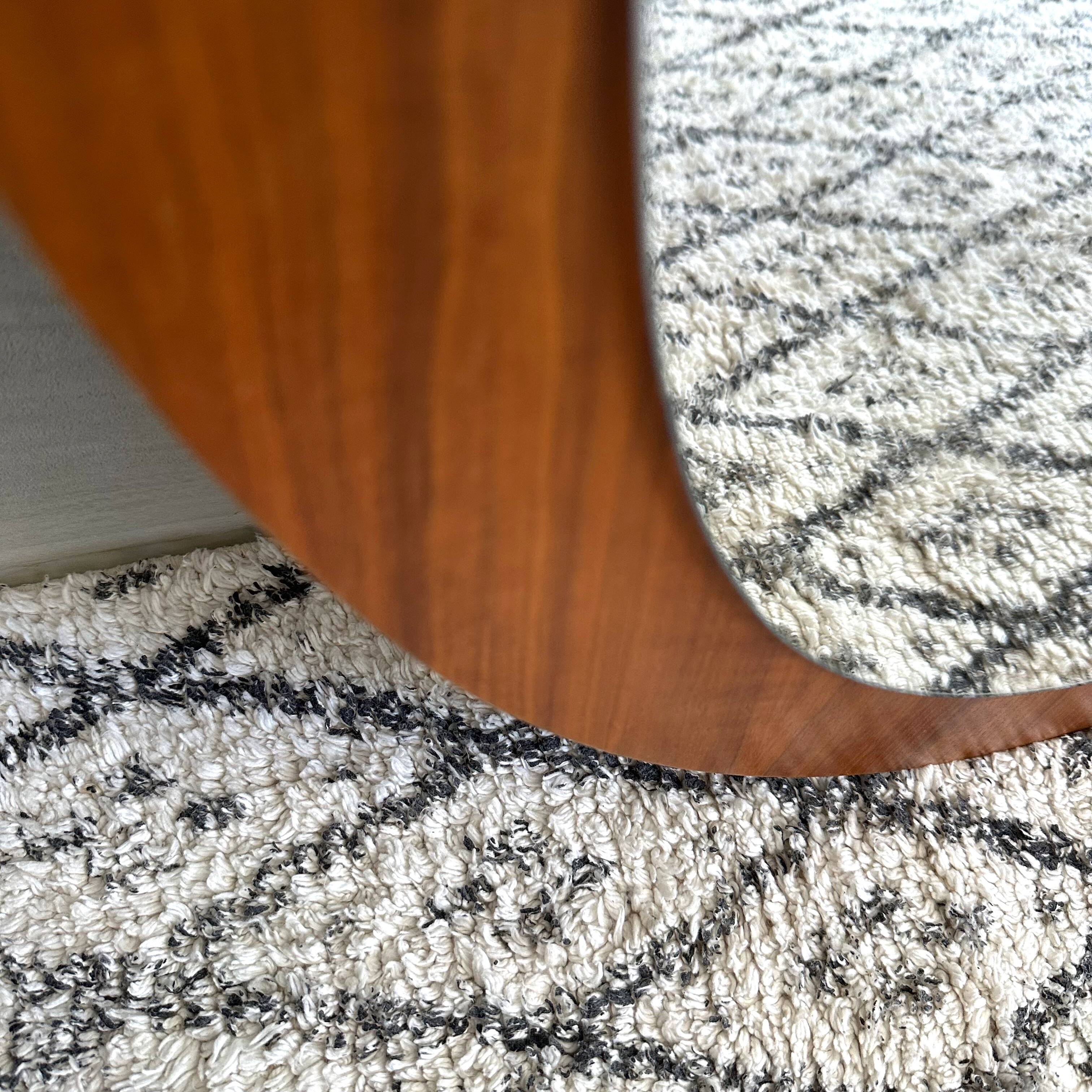 Mid-century wall mirror, oval mirror, Scandinavian design