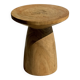 Table d'appoint en manguier massif naturel (monoxyle) piètement conique min