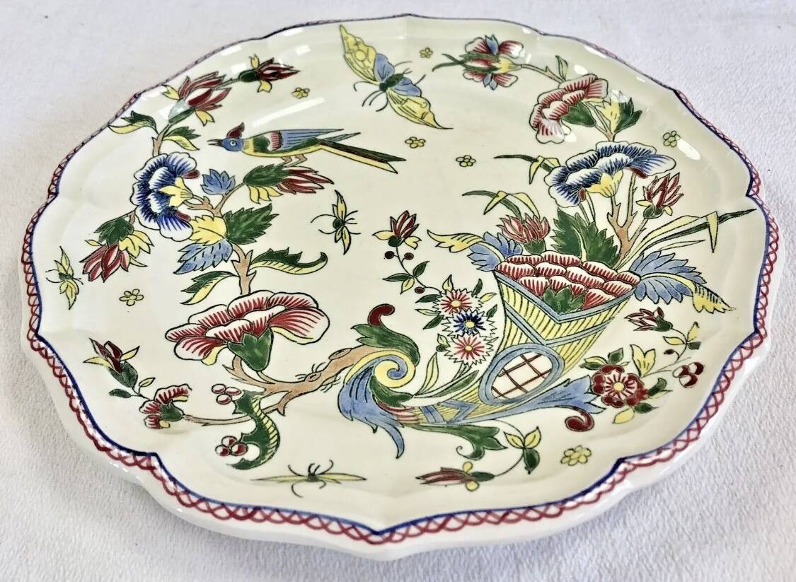 7 flat plates Gien model cornucopia 1938 1960