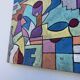 Abstract geometric coloured painting