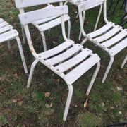 Set of 13 garden chairs made of iron slats and tubes