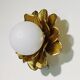 Applique fleur opaline et laiton