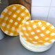 Hollow plates Sarreguemines yellow tiles