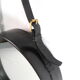 Circular mirror in black leather Jacques ADNET 1950
