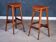 Bar Stools in Rosewood with Cognac Leather by Erik Buch for Dyrlund, 1960s, Set of 2