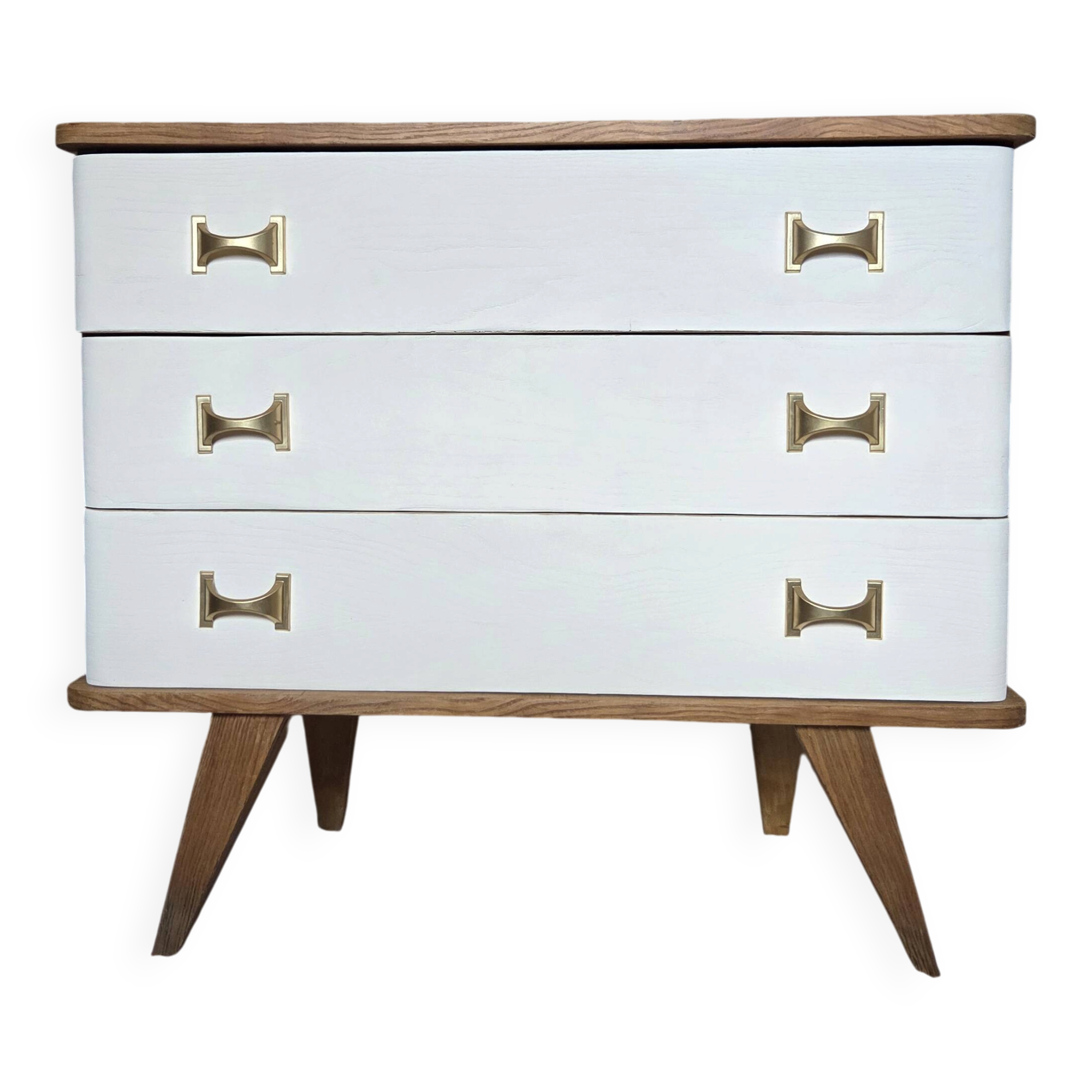 Commode vintage pieds compas renove