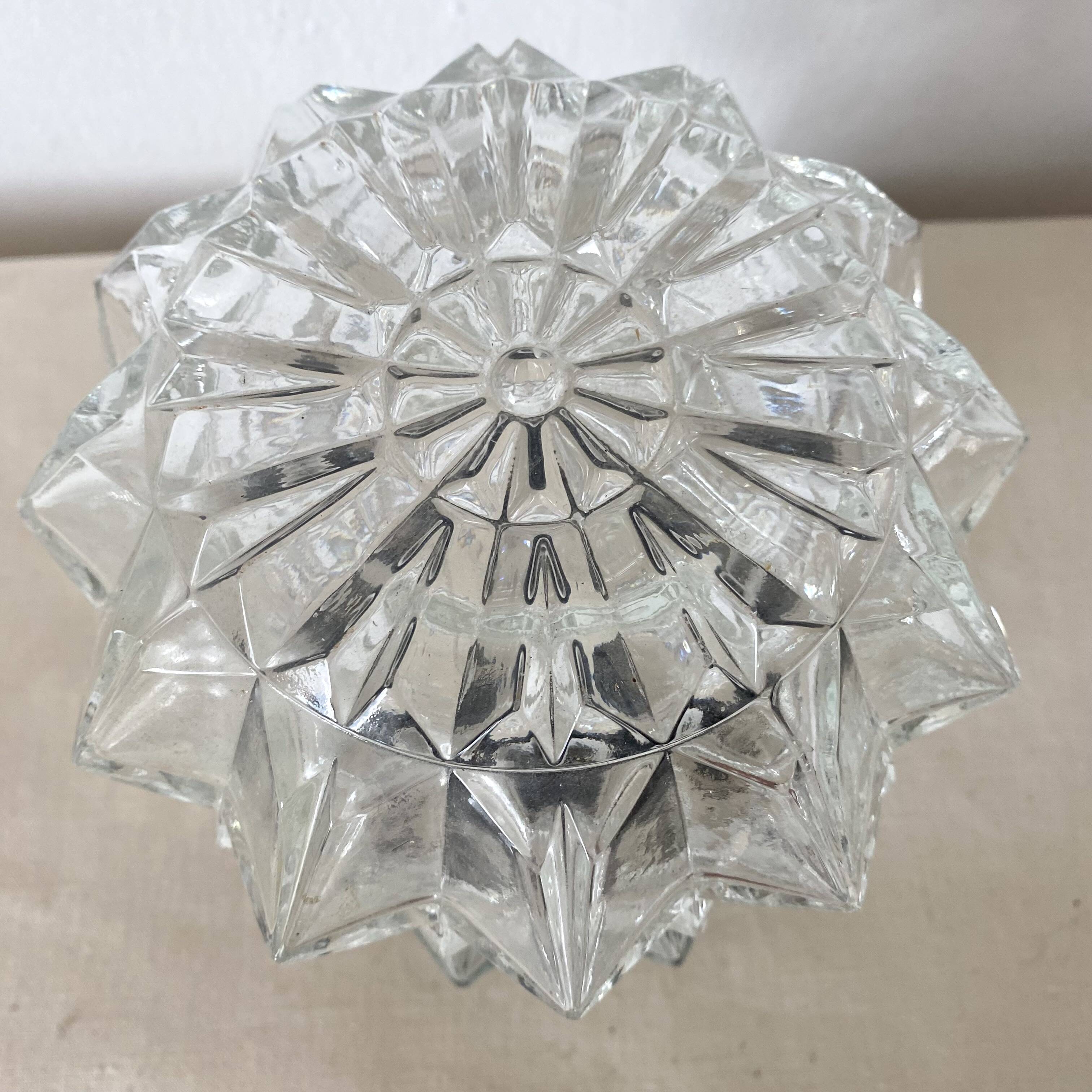 Vintage molded glass ceiling light