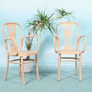 Ensemble de deux fauteuils en bois style Thonet, vintage rétro